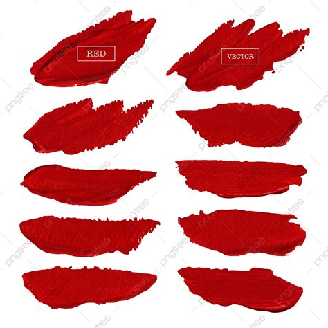 Red Brush Stroke Vector Hd Png Images Red Brush Stroke Isolated On