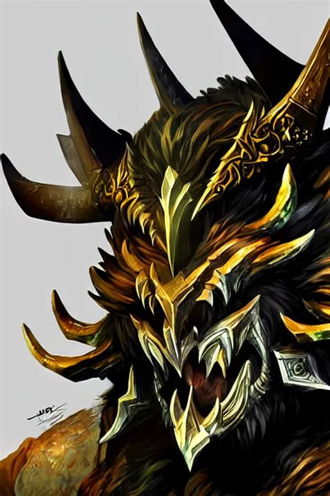 Charr Warrior Of Guild Wars Concept Art Close Up Stable