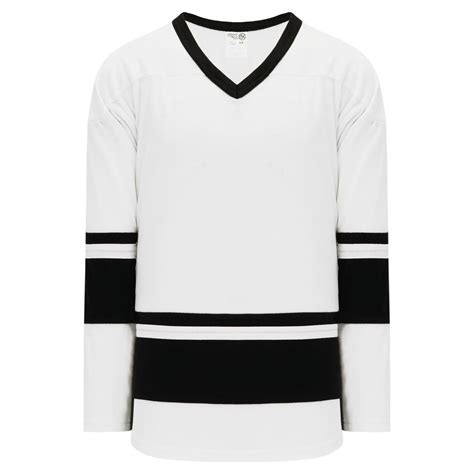 H6400 222 Whiteblack League Style Blank Hockey Jerseys