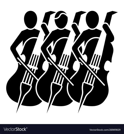 Musician Orchestra Icon Simple Style Royalty Free Vector
