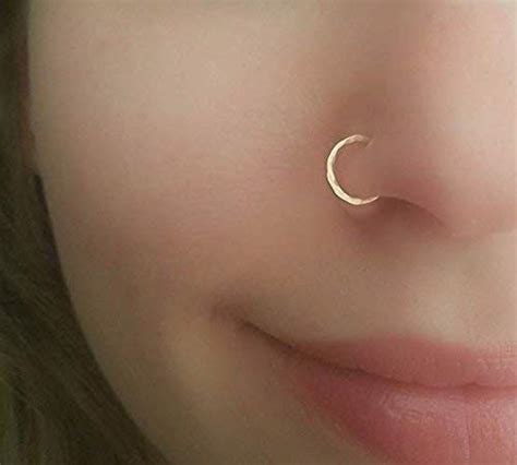 18 Gauge Nose Ring Piercing Or Septum Jewelry In 14k Gold Filled Customizable Size And Material