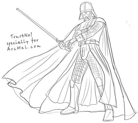 Pin By Megan Wright On Star Wars Darth Vader Drawing Star Wars
