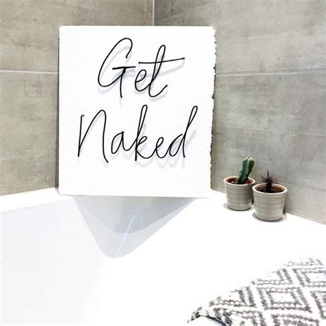 Get Naked Sign Wire Word Art Bathroom Wall Art Get Naked Etsy UK