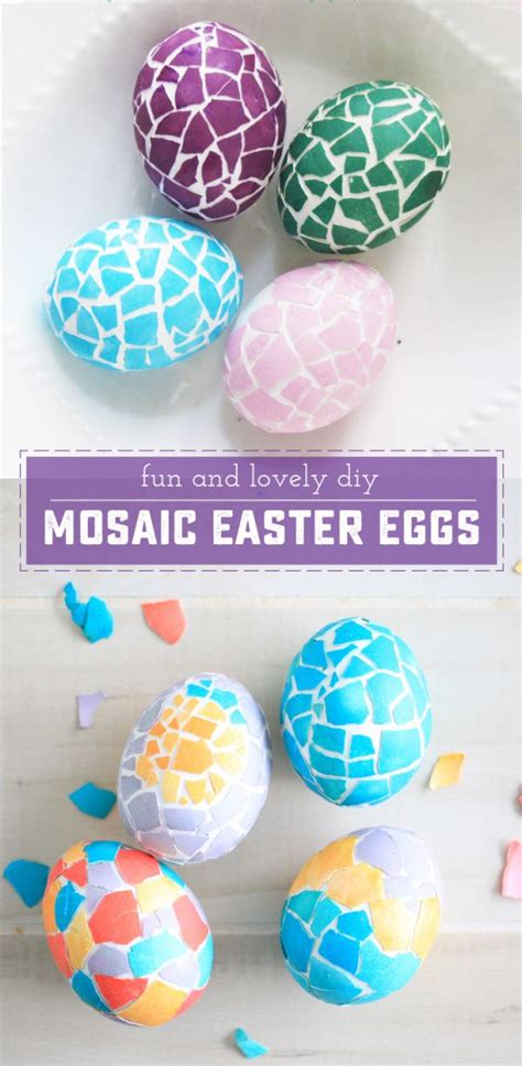 How To Make Beautiful Mosaic Eggs For Easter Sweet Anne Designs