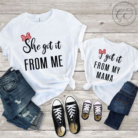 cute got it from mama matching shirts for mom daughter