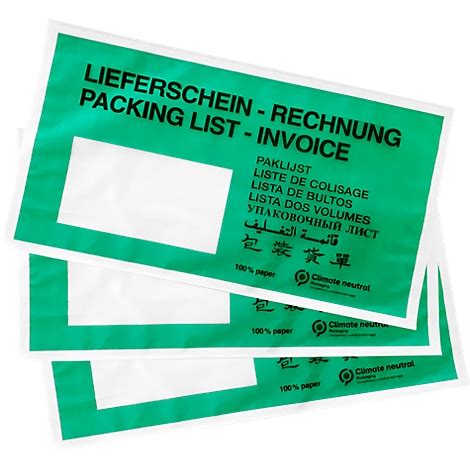 Die zustellung des maxibriefes erfolgt an den empfänger.dieser muss den empfang mit einer unterschrift quittieren. Dokumententasche Lieferschein/Rechnung, DIN lang, mit Fenster, schwarz auf grün, Pergamin-Papier ...