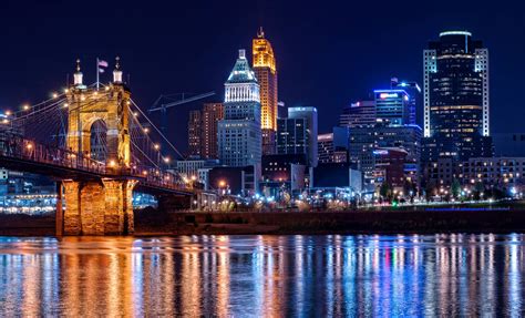 Photo Of Cincinnati Skyline At Night Cincinnati