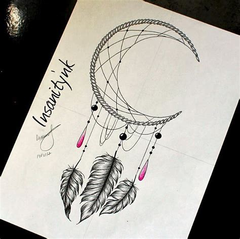 Tattoo Design Ideas Crescent Moon Dreamcatcher Tattoo Meaning