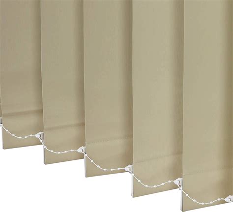 Beige 100 Blackout Vertical Blinds Waterproof Uv Protection Fabric