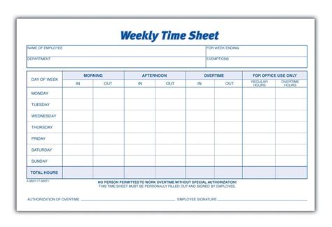 Free Printable Time Sheets Forms Free Printable