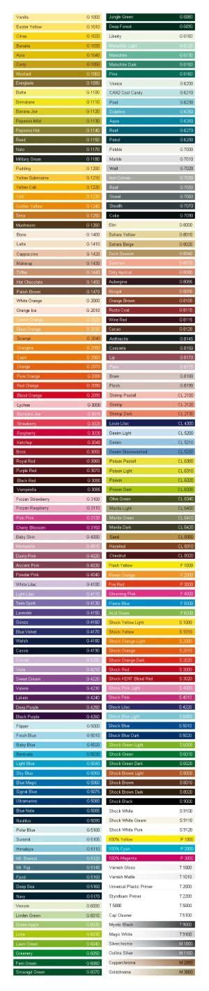 Print Copic Color Chart Complete Color Chart Pantone Color Color