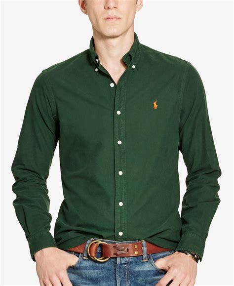 Lyst Polo Ralph Lauren Mens Garment Dyed Oxford Shirt In Green For Men