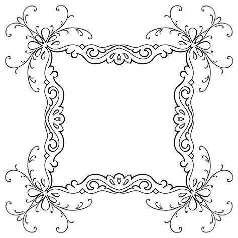 Calligraphic Flourish Frame Vector Image Public Domain Vectors