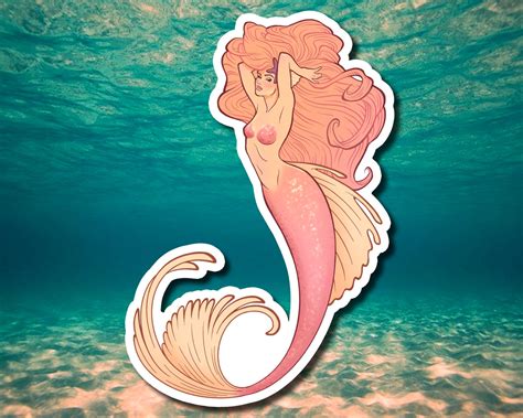 Rose Gold Mermaid Vinyl Sticker Etsy