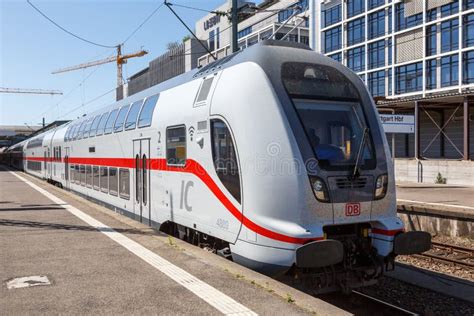 Ice 3 Train Railcar Locomotive At Stuttgart Main Station Railway In