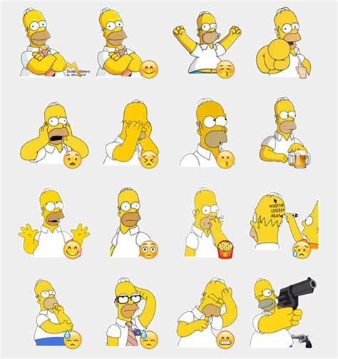 Homer Simpson Stickers Set Telegram Stickers Simpsons Tattoo Homer