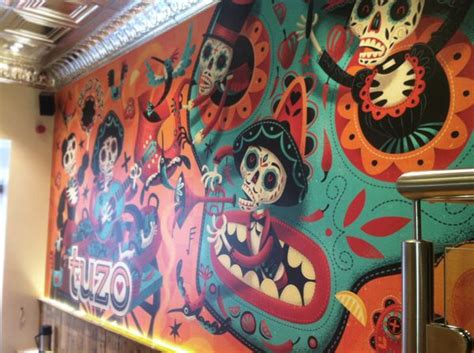 Restaurant's spirit is dead cool. Steve Simpson - Tuzo Burrito bar | Bar wall design ...