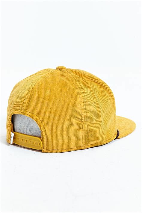 Lyst Coal The Wilderness Corduroy Snapback Hat In Yellow For Men