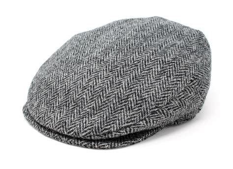 Hanna Hats - Irish Tweed Flat Cap for Men's Donegal Vintage Grey ...