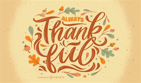 thanksgiving holiday thankful lettering vector download