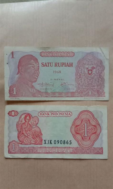 Uang Kertas Kuno Seri Sudirman 1968 Rp 1 Antik Uang Lama Di Carousell