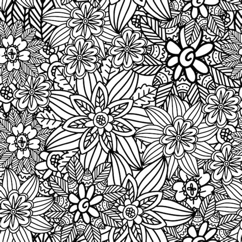 Premium Vector Floral Flower Doodle Art Seamless Pattern Design