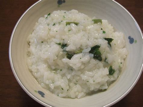 rice porridge with seven spring herbs nanakusa gayu japan style