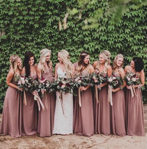 Dusty Rose Pink Bridesmaid Dresses 2016 Sweetheart Ruched