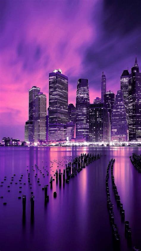 Pin By Brittany Hicks On Purple♎️ Purple City Purple Wallpaper City