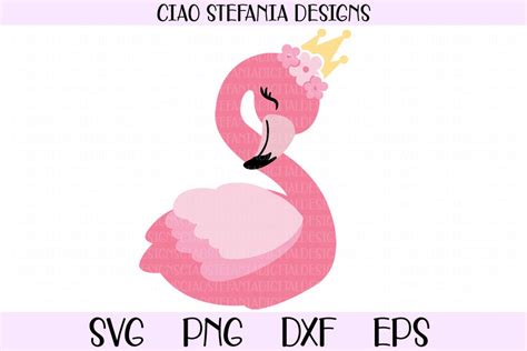 Flamingo With Flower Crown Svg Cut File For Cricut Silhouet 520090