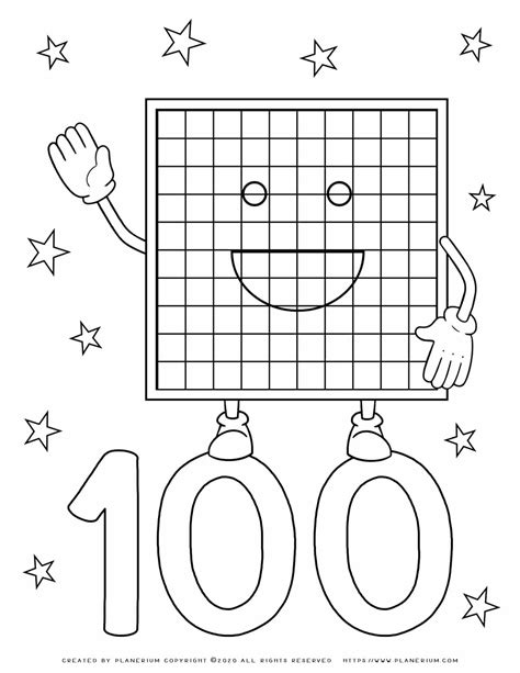 Number 100 Coloring Page Coloring Pages