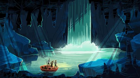 Cave Boat Silhouette Water Dark 4k Hd Wallpaper