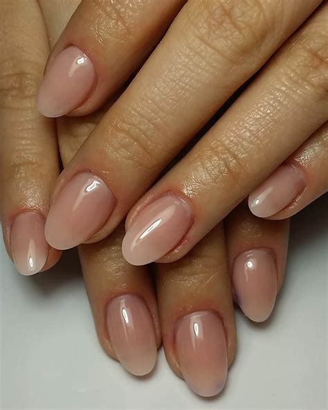 Oval Natural Gel Nails Nails In