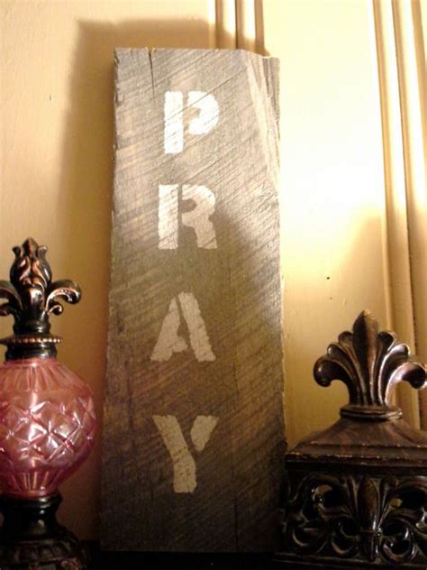 Pray Pallet Sign Pray Reclaimed Wood Stenciled Pallet Sign Pallets