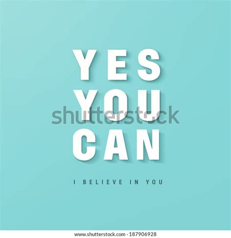 Yes You Can Quote Typographical Background Stock Illustration 187906928