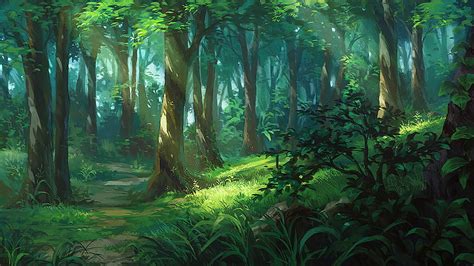 Anime Background Scenery Forest