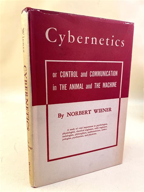Cybernetics Inscribed To Donald Campbell By Wiener Norbert 1948