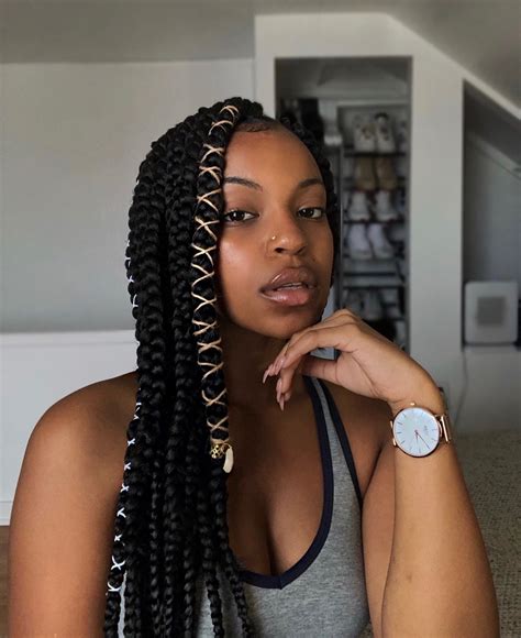 follow tropic m for more ️ instagram glizzypostedthat💋 box braids hairstyles braided