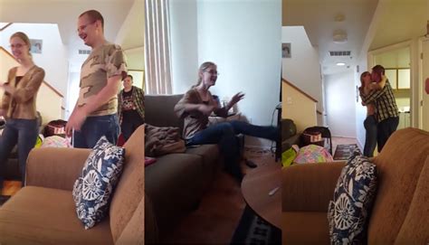 Sailor Surprises Wife Coming Home From Deployment Welcome Home Blog