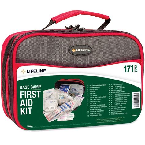 Lifeline 171 Piece Base Camp Emergency First Aid Kit 4150 The Home Depot