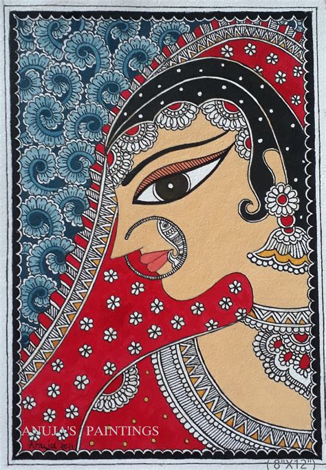 Buy Original Madhubani Painting Madhubani Bride 100 Online In India Etsy