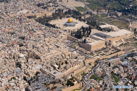 Birds Eye View Of Old City Of Jerusalem Cn