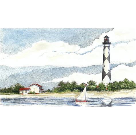 Lighthouse Cape Lookout North Carolina Giclee Janet Francoeur Fine