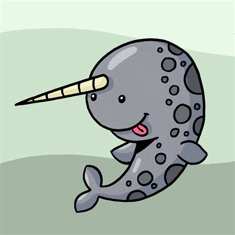 Narwhal Cute Narwhal Whale Hello Kitty Letters Narwhals Art