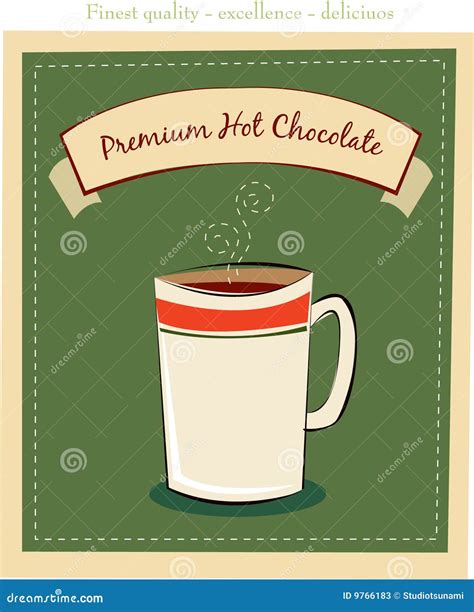 Hot Chocolate Stock Vector Illustration Of Snack Dark 9766183