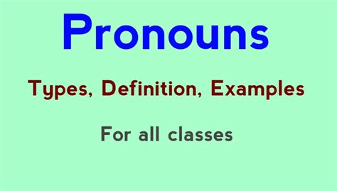 What Is A Pronoun Types Definition And Examples 2023