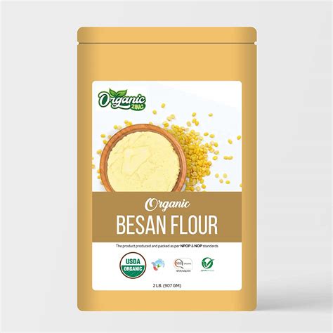 Organic Zing Organic Besan Flour Also Known As Chickpea Flour Bengal