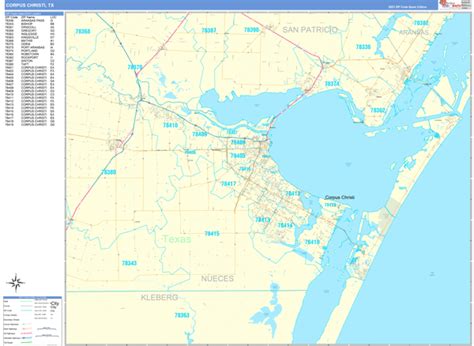 Corpus Christi Texas Zip Code Maps Basic