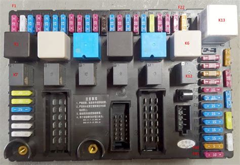 Fuse Box Diagram Howo And Relay With Designation And Location