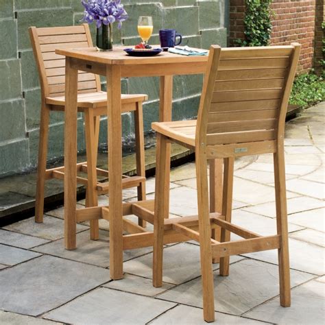 Once you've narrowed down the choices go with an entire bar set to save on individual outdoor furniture pieces. Shorea Wood Dartmoor Outdoor Bar Set 3 Piece Natural